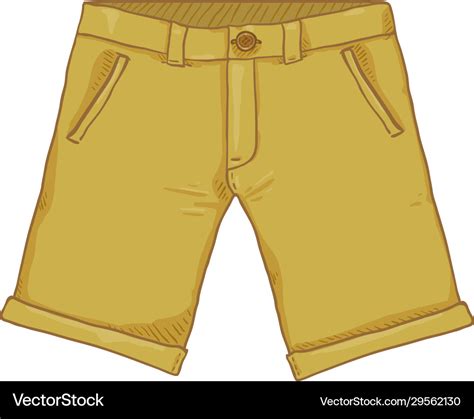 Single cartoon - light brown casual shorts Vector Image