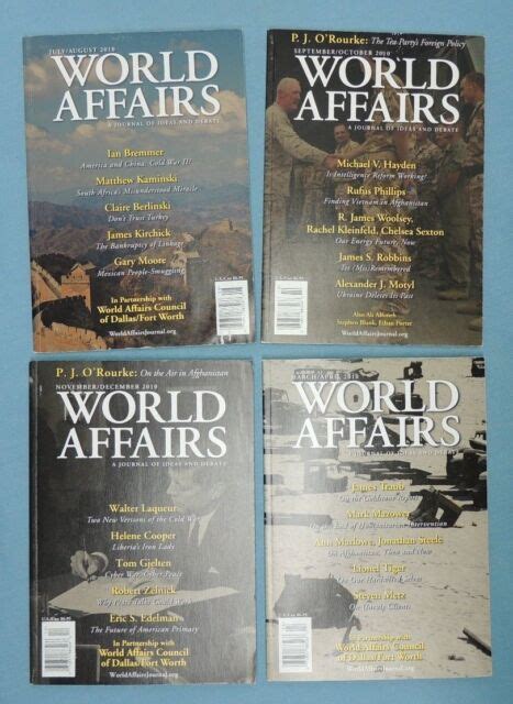 WORLD AFFAIRS Journal ~ 4 qty. 2010 issues -- world politics, events, thought | eBay