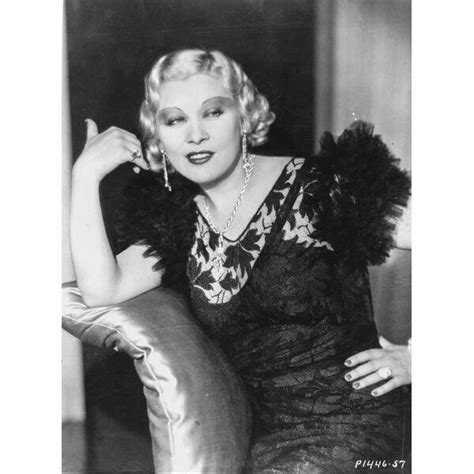 Mae West sitting in Black Dress with Hand on Hips Photo Print - Bed ...