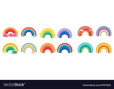 Set of rainbow lgbt pride Royalty Free Vector Image