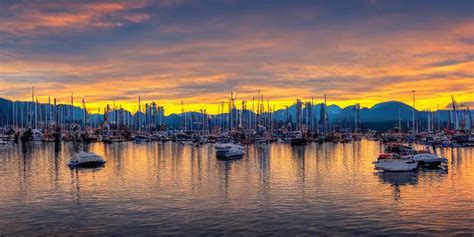 vancouver harbour with a glorious sunset. professional | Stable ...