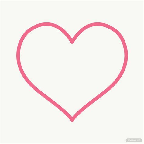 Pink Heart Outline