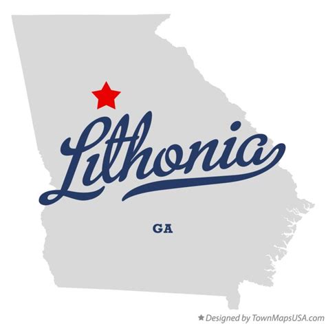 Map of Lithonia, GA, Georgia