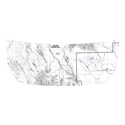 Stealth Clear Badlands Topographic Map Hood Overlay - 2021+ Bronco ...