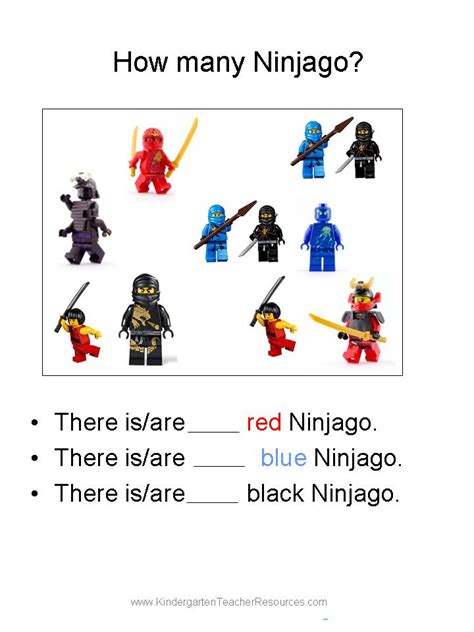 Ninjago Number Worksheets