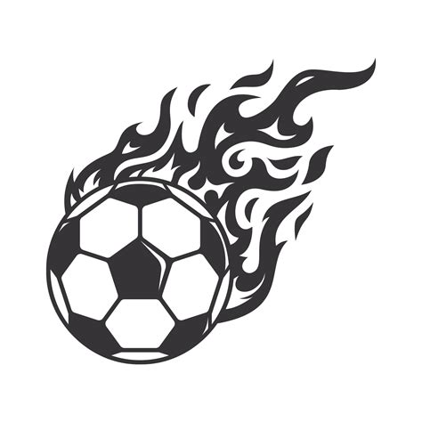 silueta de logotipo de fuego de balón de fútbol caliente. logotipos o iconos de diseño gráfico ...