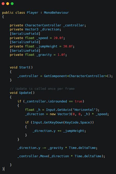 Unity/C# Challenge 57: Player Controller. - Alec Oney - Medium