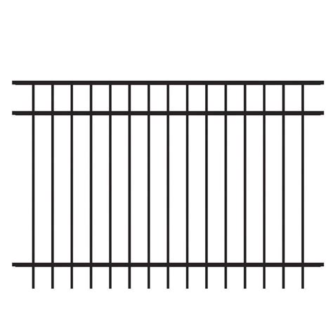 FORGERIGHT Vinnings 4 ft. H x 6 ft. W Black Aluminum Fence Panel-861685 ...