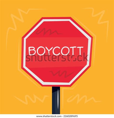 Warning Sign Boycott Vector Illustration Stock Vector (Royalty Free ...