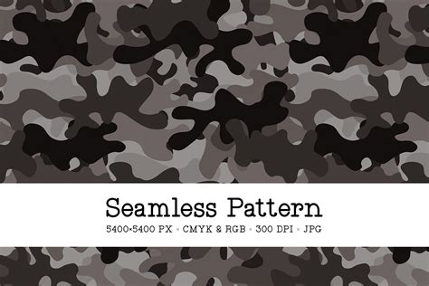 Black Camo Seamless Pattern Graphic by Sabina Leja · Creative Fabrica