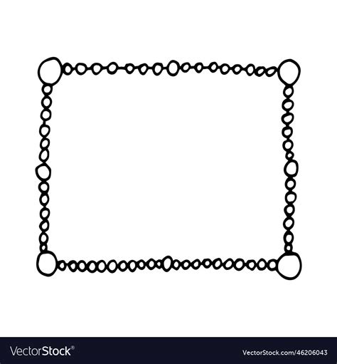 Frame hand drawn in doodle style border decor Vector Image