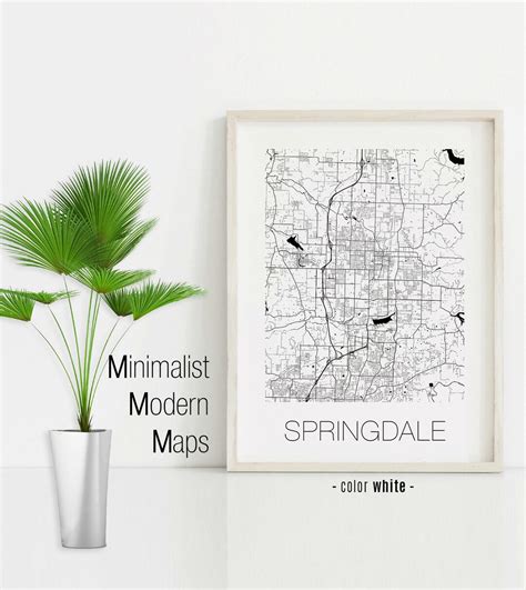 Springdale Arkansas Springdale AR Map Springdale Map - Etsy