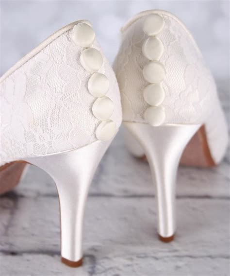 Ivory Wedding Shoes, Lace Wedding Shoes, Ivory Lace Wedding Shoes, Lace ...