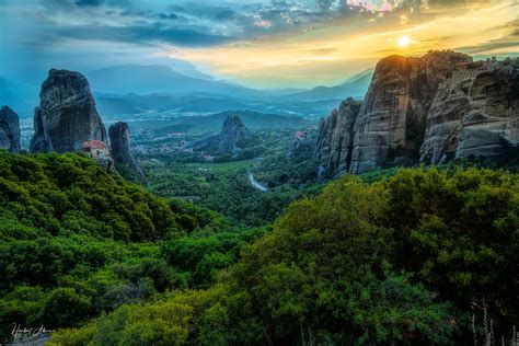 Meteora Greece Sunset on the Rock 1 Foto & Bild | landschaft, rückkehr ...