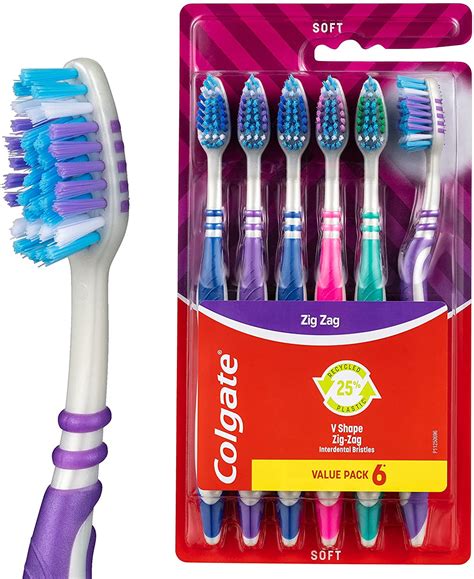 Colgate Toothbrush Zig Zag Soft 6pk - Walmart.com