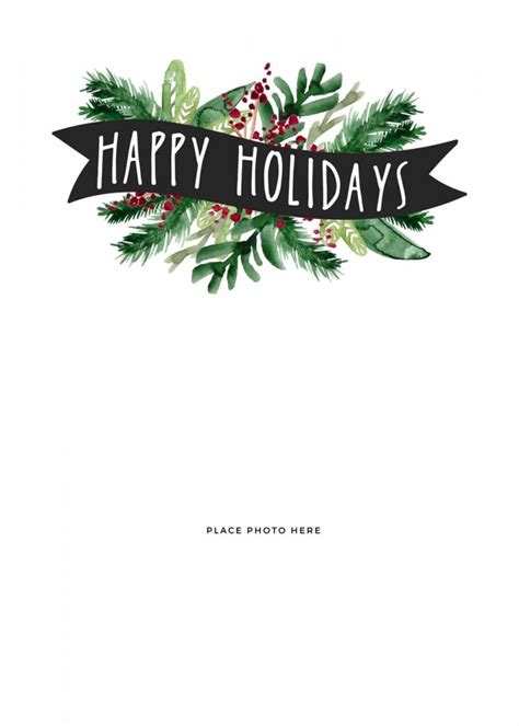 027 Template Ideas Free Holiday Card Templates For Photoshop Pertaining To Happy Holidays Card ...