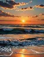 Sunset Beach Ocean Background Backgrounds, Wallpapers. Insert Your Photos. Free