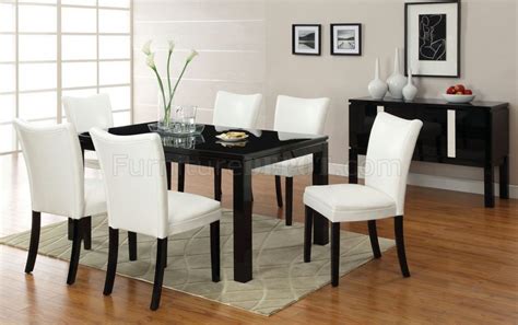 CM3176BK-T Lamia I Black Dining Table w/Optional White Chairs