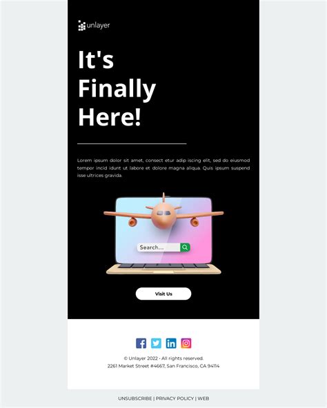 Software Product Launch Email Template | Unlayer