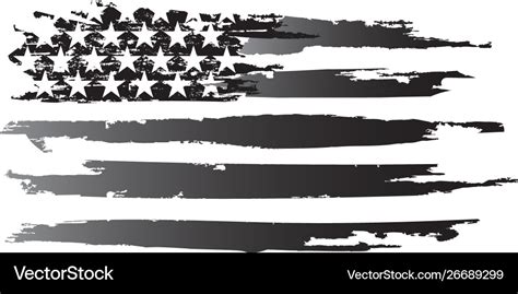 American grayscale flag Royalty Free Vector Image