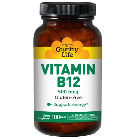 Country Life, Vitamin B12, 500 mcg, 100 Tablets | By iHerb