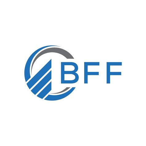 BFF Flat accounting logo design on white background. BFF creative initials Growth graph letter ...