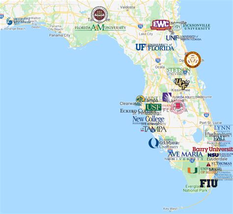 Colleges in Florida Map | Colleges in Florida - MyCollegeSelection