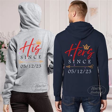 His and Hers Hoodies Custom Together Since Hoodies - Etsy