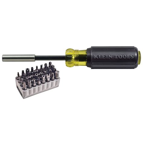 Klein Tools Magnetic Screwdriver with 32-Piece Bit Set-32510 - The Home ...