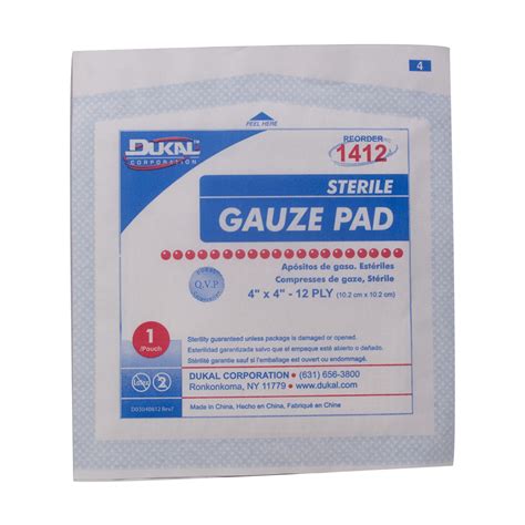 10449 Sterile Gauze 4″ x 4″ Pads – Single – Mayday Industries