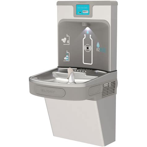 Elkay EZH2O Enhanced Wall Mounted Water Bottle Refilling Station, Filtered, Stainless Steel ...