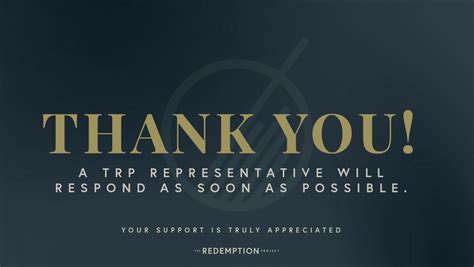 Thank You — The Redemption Project