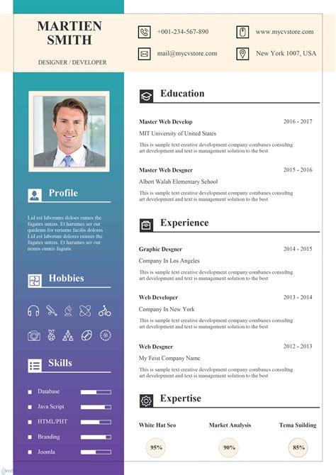 Stationary Resume Template - Editable CV for Word [Downloadable]