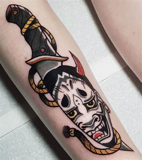 Pin by Hunter Allison on Sleeve tattoos | Hannya mask tattoo ...