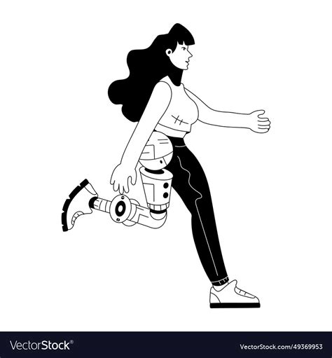 Prosthetic leg Royalty Free Vector Image - VectorStock