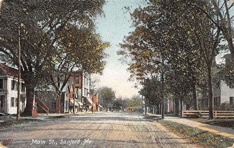 Sanford Maine Main Street Scene Historic Bldgs Antique Postcard K36244 - Mary L. Martin Ltd ...