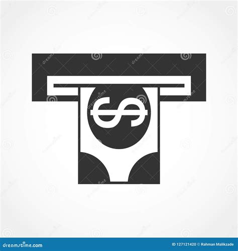 Atm Money Icon Financial Sign Stock Vector - Illustration of bank, earn: 127121420