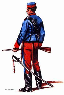España Soldado de Cazadores de Caballeria en uniforme de servicio 1875 Army History, Century ...