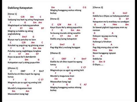 Dakilang Katapatan Chords and Lyrics - YouTube