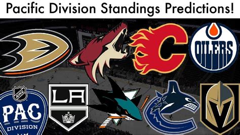 NHL Pacific Division Standings Predictions! (18-19) - YouTube