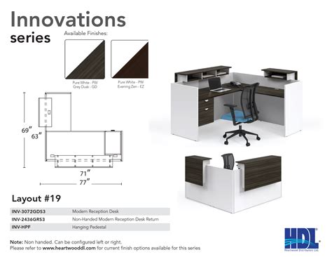 L Shape Modern Reception Desk