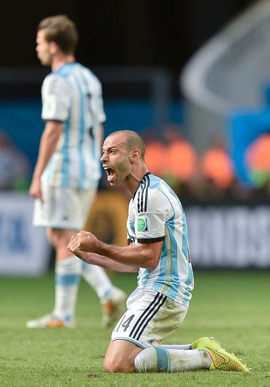 Argentinas Javier Mascherano Celebrates After World Editorial Stock ...