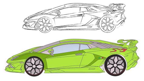 Coloring Pages Of A Lamborghini Aventador : Printable Lamborghini ...