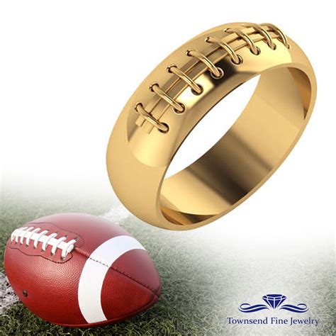 14K Gold American Football Ring