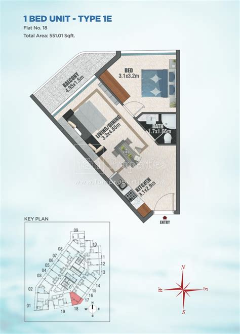 Floor Plans - Bayz Tower Business Bay by Danube Properties