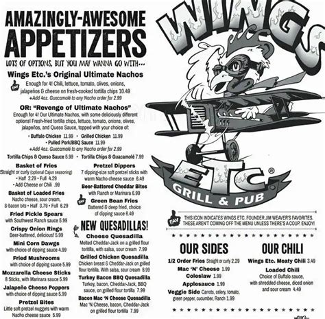 Wings Etc Menu, Menu for Wings Etc, Cape Girardeau, Cape Girardeau - Urbanspoon/Zomato