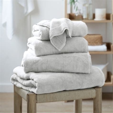 Classic Hydrocotton Bath Sheet, Silver, Bath Sheet by The White Company ...