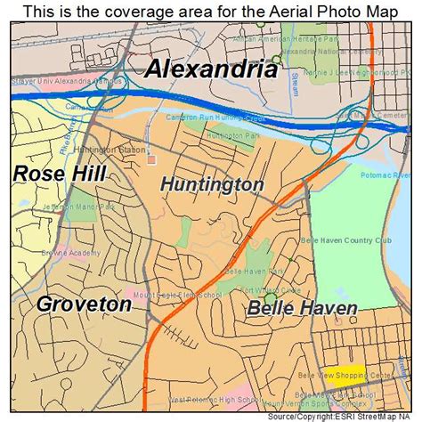 Aerial Photography Map of Huntington, VA Virginia