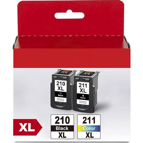 PG-210XL/CL-211XL Canon Ink Cartridges for MP230/250/270/480, MX320/330, IP2700/2702 (1 Black, 1 ...