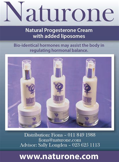 Naturone Natural Progesterone Cream with added Liposomes. Bio-identical hormones may assist the ...